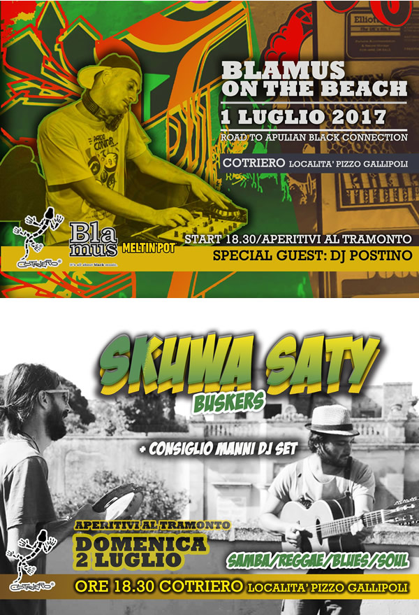 Aperitivo al Tramonto al Cotriero - Gallipoli 1 e 2 luglio 2017