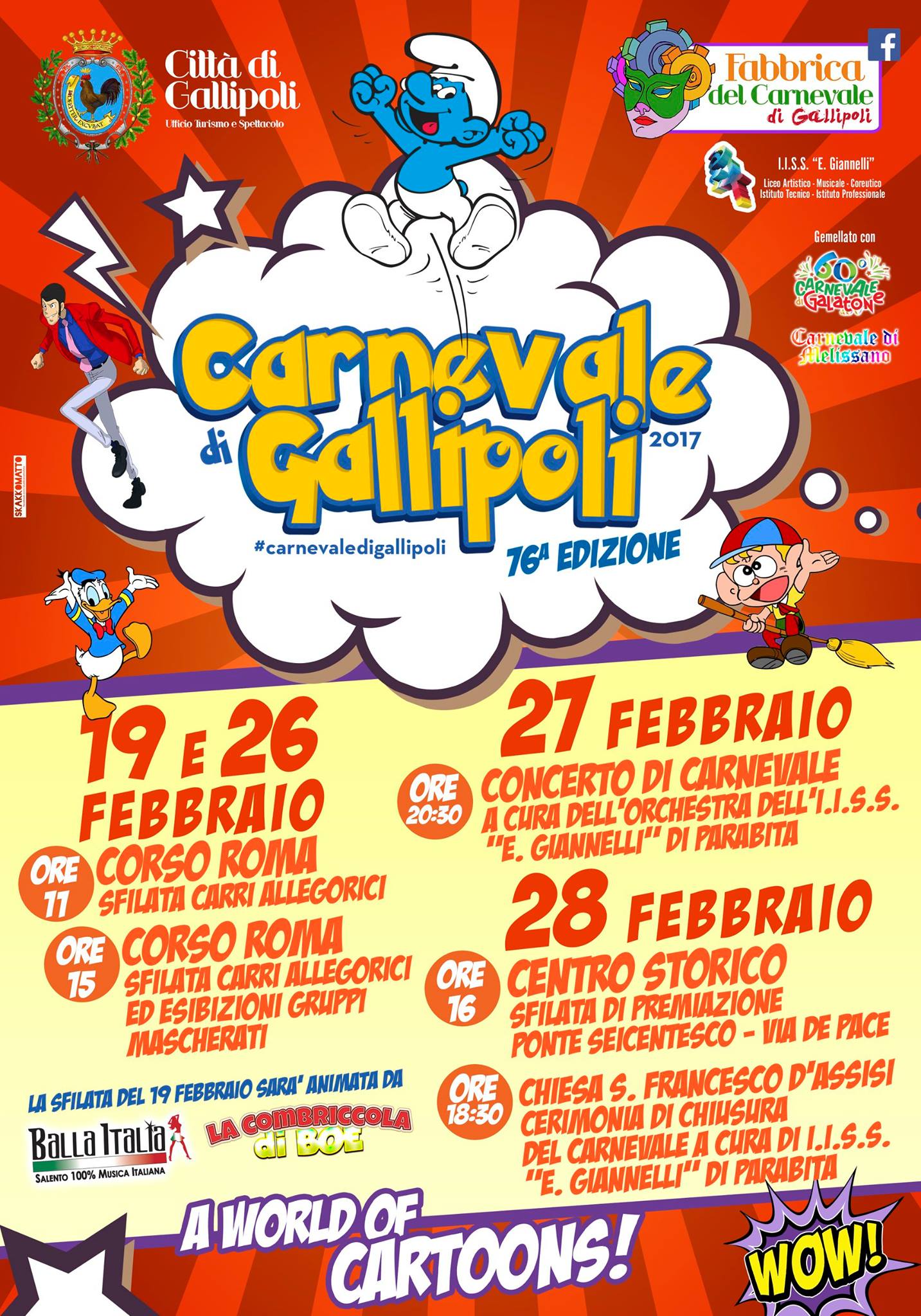 Carnevale di Gallipoli - 19 26 e 28 Febbraio 2017